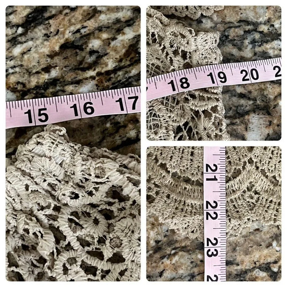 Koko Ailis Womens Brown Crochet Sheet Off The Shoulder Swim Cover Vintage 1XL - Picture 5 of 8